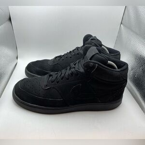 Nike Court Vision black suede hightop sneakers size mens 7.5